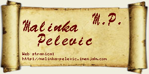 Malinka Pelević vizit kartica